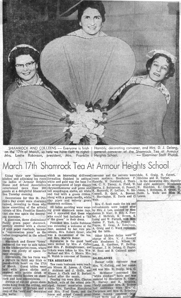 1959 March Shamrock Tea