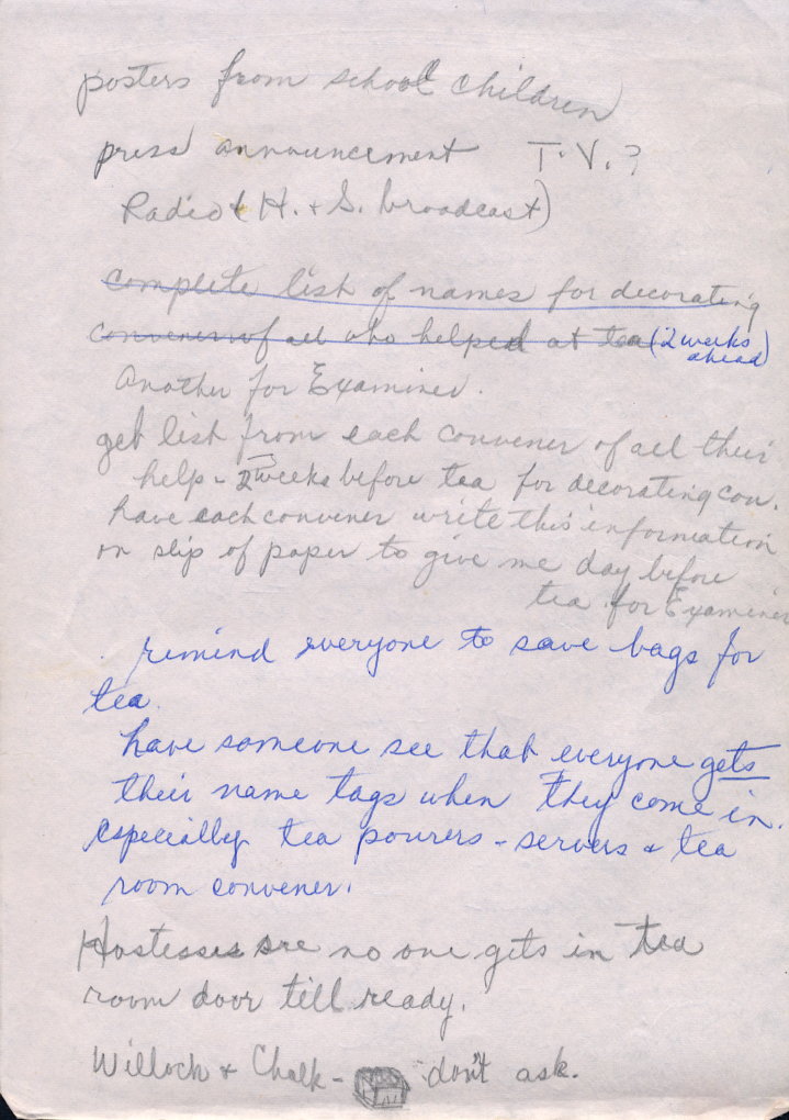 1959 Shamrock Tea March 17 convenor notes p12