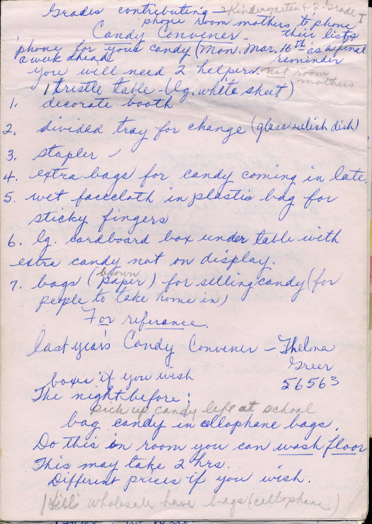 1959 Shamrock Tea March 17 convenor notes p3