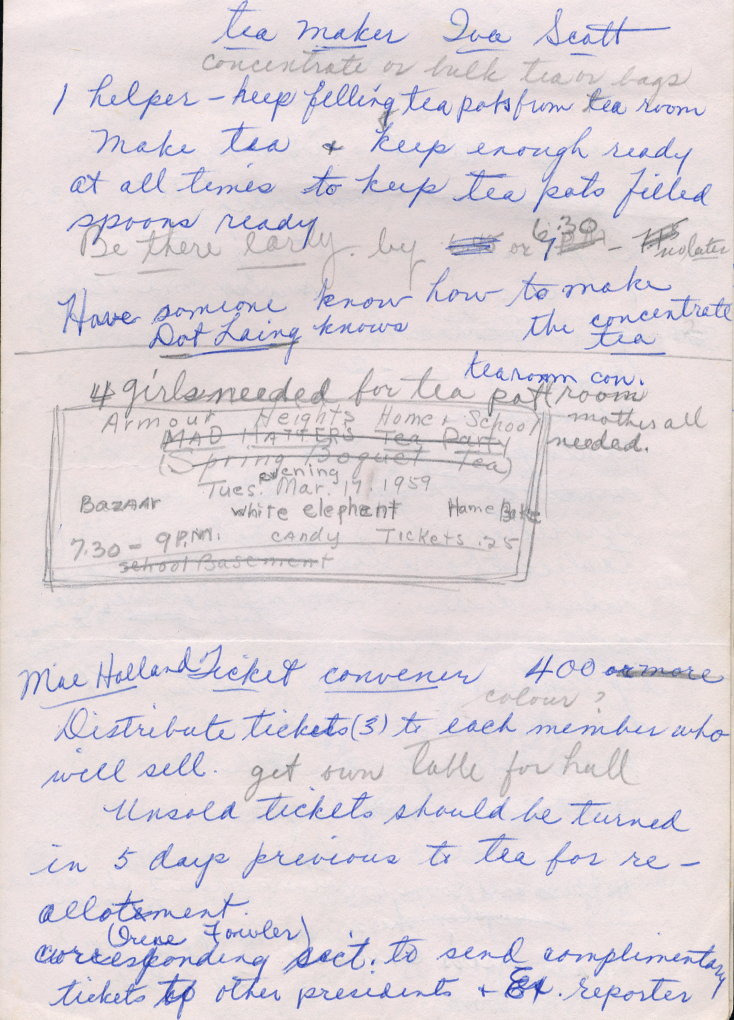 1959 Shamrock Tea March 17 convenor notes p5