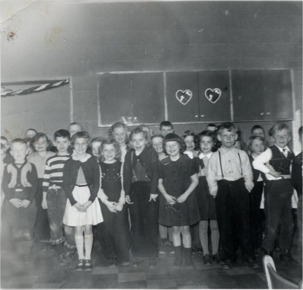 1954 Valentine Party Gr 2 and 3 Armour Heights Miss Spence