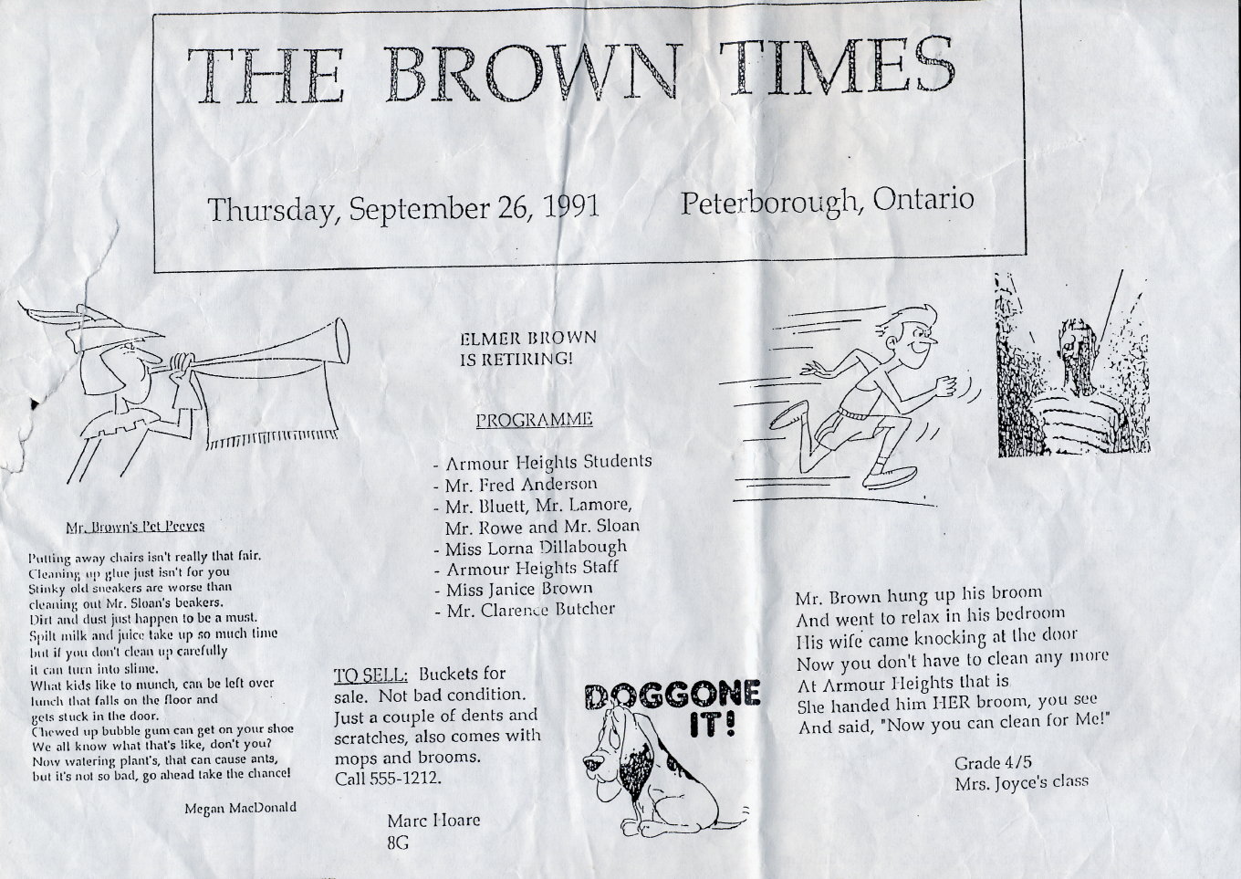 1991 The Brown Times Part 1 Elmer Brown retires