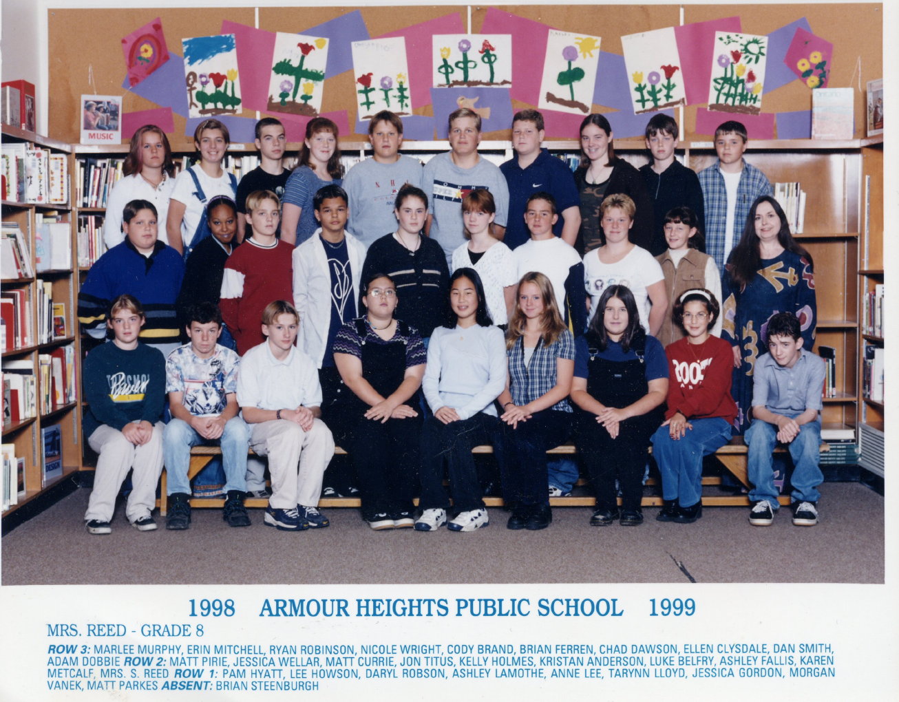 1999 Grade 8 Armour Heights Miss Reed