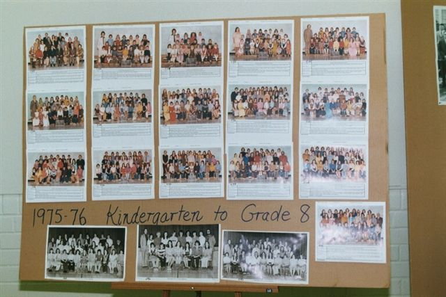 1975-76 Kindergarten to Grade 8 class pictures